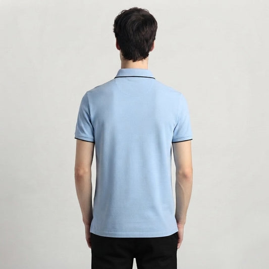 PremiumSky Blue Half-Sleeve Polo Shirt 👕