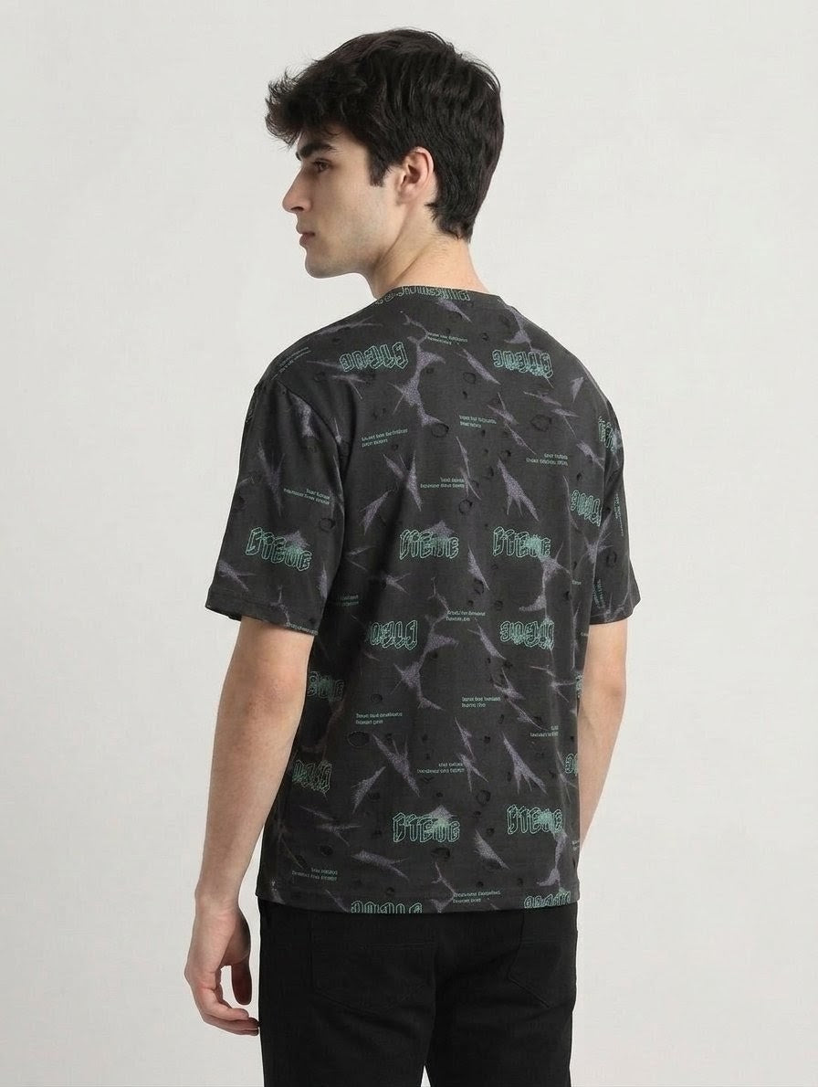 Premium Black China Drop Shoulder T-Shirt for Men – Stylish Oversized Casual Wear