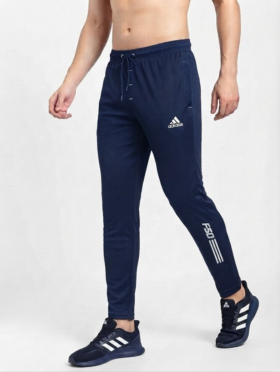 Men's Blue Dryfit Trouser – Premium Stretch Fabric | Sporty & Comfortable Everyday Wear