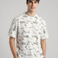 Premium White China Drop Shoulder T-Shirt for Men – Modern Relaxed Casual Style