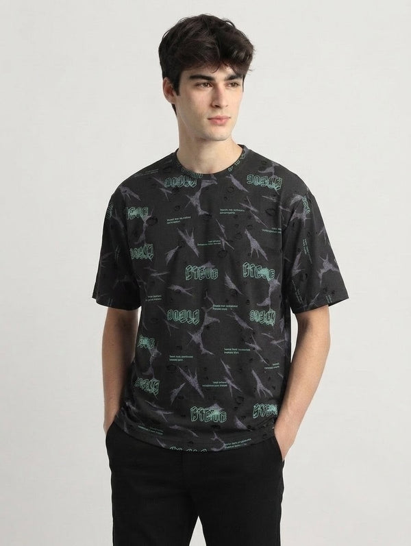 Premium Black China Drop Shoulder T-Shirt for Men – Stylish Oversized Casual Wear