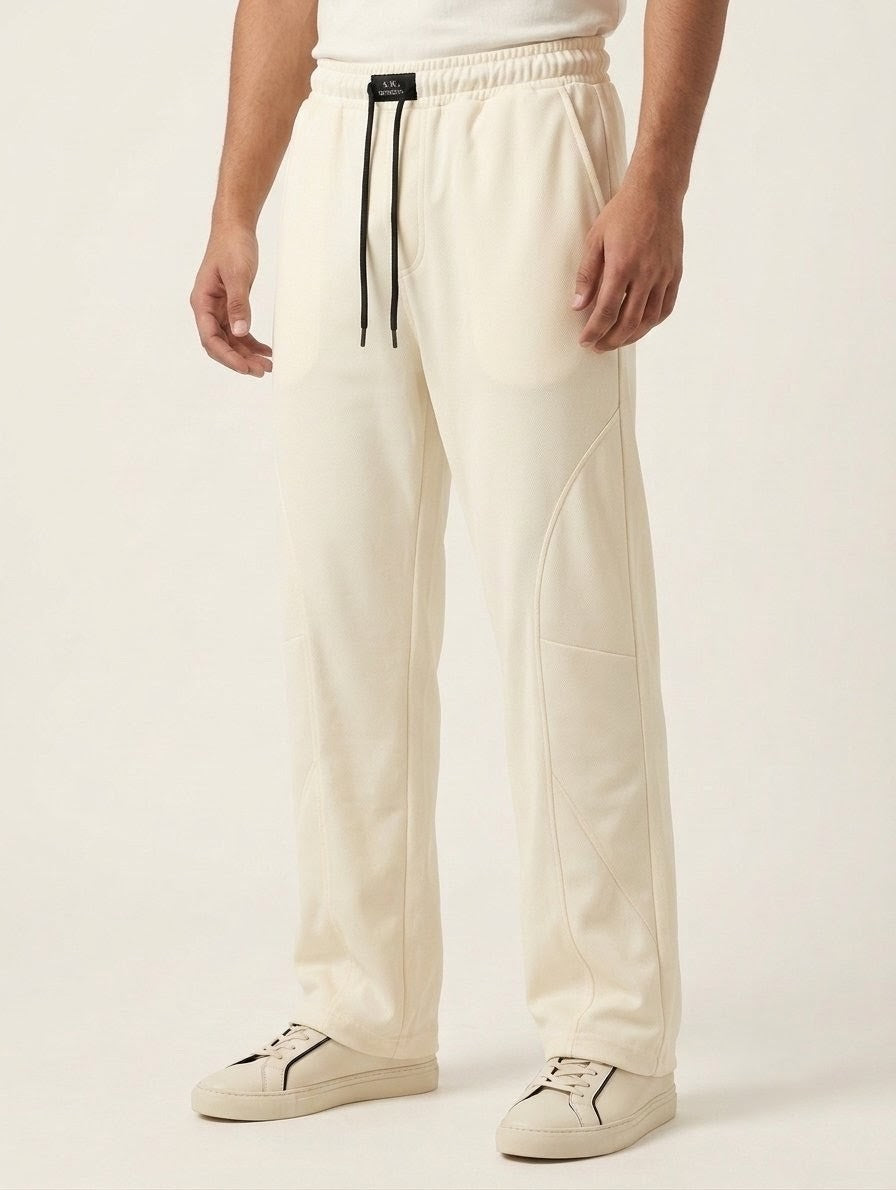 Men's Off White Signature Baggy Trousers – Breathable Mesh & Premium Stitching