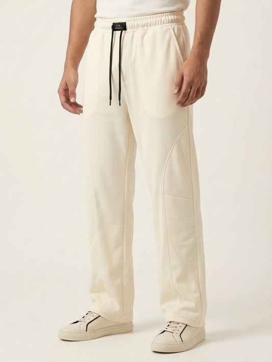 Men's Off White Signature Baggy Trousers – Breathable Mesh & Premium Stitching