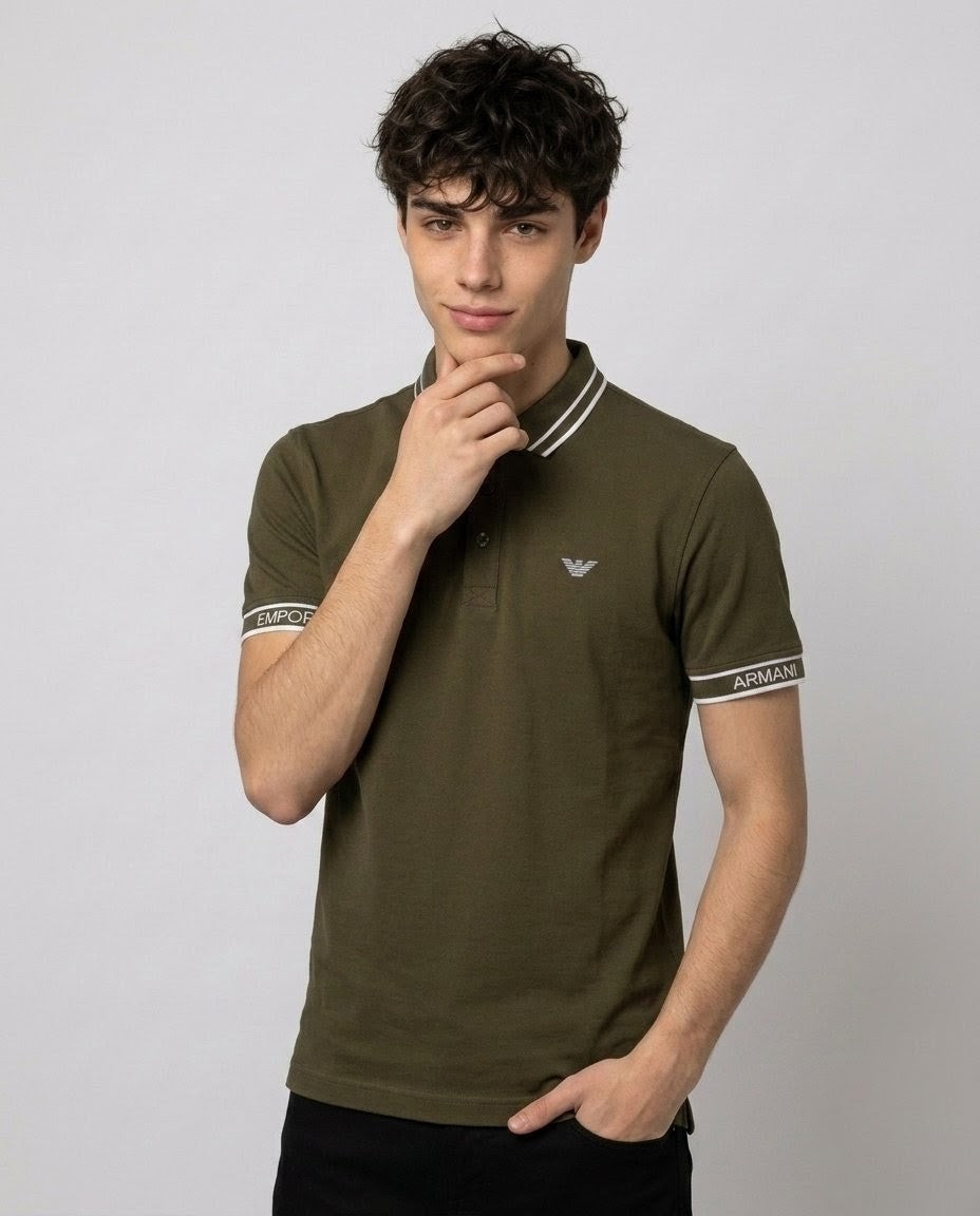 Olive Green PK Cotton Polo T-Shirt for Men – Premium Quality, Comfortable & Stylish