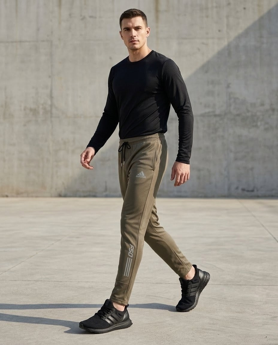 Men's Brown Dryfit Trouser – Premium Stretch Fabric | Stylish Sports & Casual Wear