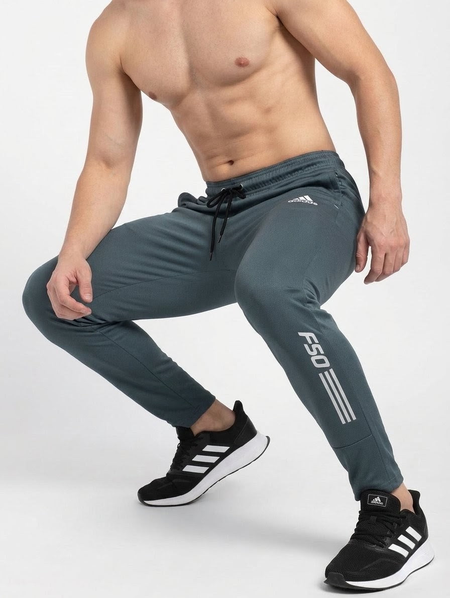 Men's Dark Grey Dryfit Trouser – Premium Stretch Fabric | Sleek Sports & Casual Wear