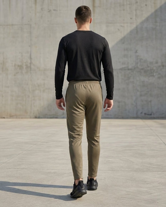 Men's Brown Dryfit Trouser – Premium Stretch Fabric | Stylish Sports & Casual Wear